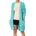 thumbnail image 1 of TheMogan Women's PLUS Loose Fit Popcorn Knit Long Sleeve Pocket Open Sweater Cardigan, 1 of 6