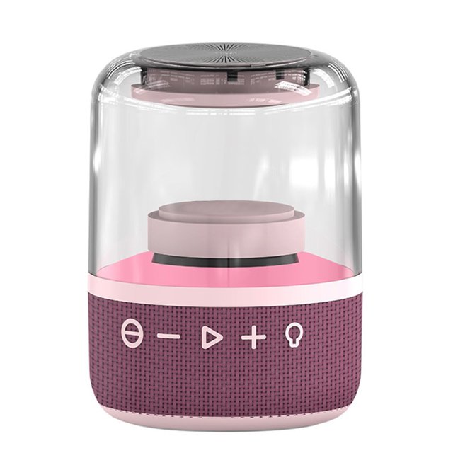 Birdeem Transparent Colorful Light Effect Luminous Bluetooth Speaker Wireless Glazed Computer Audio Desktop Ornaments Ambient Light Audio