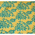 thumbnail image 4 of Vargottam Indoor/OutdoorRoundTablecloth 58 poucesTableau imperméableTablettes, Printemps/ÉtéTableaux pour arrière-cour CircularTable/Bbqs/Picnic -Jaune & Teal Green, 4 of 8