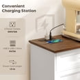 thumbnail image 4 of HOMCOM Buffet Cabinet with Charging Station, 55" Farmhouse Sideboard, White, 4 of 10