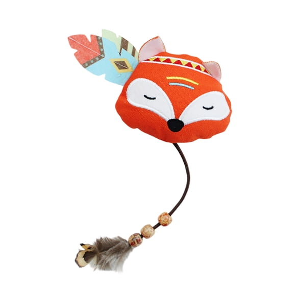 Interactive Indoor Cat Chew Teething Toy - Durable Soft Material with Cartoon Design for
