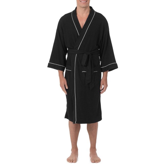 Fruit of the Loom Beyondsoft Waffle Robe - Black