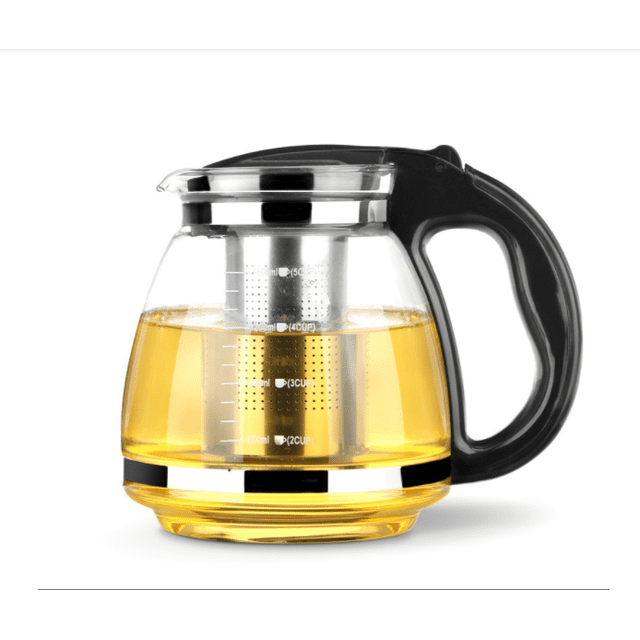 Zootealy 1500ml Heat Resistant Glass Teapot Chinese Tea Set with Tea Infuser Filter Flower Tea Kettle Coffee Glass Maker Office Tea Pot