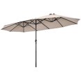 thumbnail image 2 of Patiojoy Parasol de Patio Double Face de 15 Pi, Parasol de Marché Extra-Grand pour l'Extérieur, Beige, 2 of 7