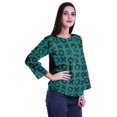 thumbnail image 3 of Moomaya Printed Button Placket Full Sleeve Top Round Neck WoMen's Casual Summer Tunic, 3 of 5