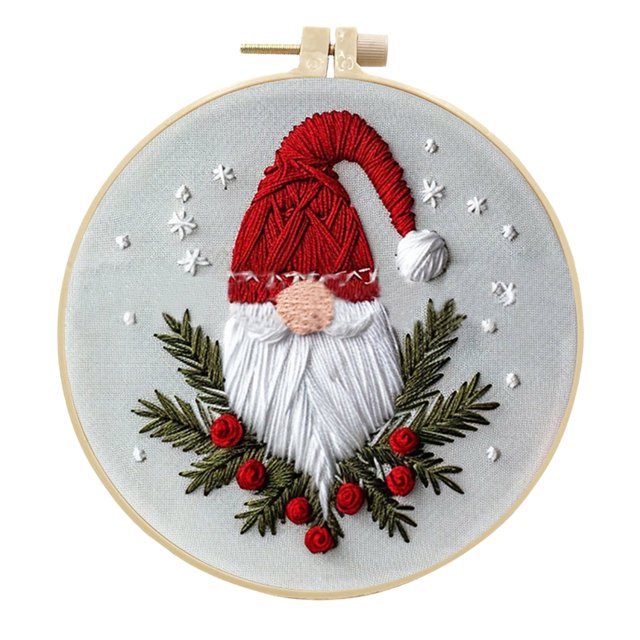 Christmas Embroidery Kit With Embroidery Hoop Easy Embroidery Kit For Beginners And Adults Full Embroidery Hoop Kit With Needles And Thread Included Diy Crafts for Girls Diy Crafts for Adults