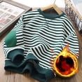 thumbnail image 2 of YOUSNH Chandail d'Halloween Garçons Filles Chandail Classique à Rayures Col Rond Manches Longues Épais Chaud Chandail Décontracté à Enfiler Hauts Chandail Garçons Chandails Vert 7-8 Ans, 2 of 8