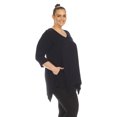 thumbnail image 2 of White Mark Tunique à Manches 3/4 pour Femmes, Taille Empire, Col en V, 2 of 6