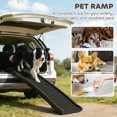 thumbnail image 3 of 61" Folding Pet Ramp for Cars and SUVs, Black PP Dog Ramp with High-Traction Frosted Surface and Raised Side Rails, Portable Lightweight Design for Travel and Vehicle Entry, 3 of 7