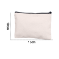 thumbnail image 2 of Blank Craft Bag Canvas Pen Pencil Case, Multipurpose Cotton Canvas Makeup Bag, 2 of 5