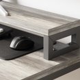 thumbnail image 4 of OUYAWEI 43 Inch Computer Desk, 3-Drawer L Shaped Desk with Power Outlets and Led Lights, Gaming Desk with Storage Shelves and Monitor Stand, Reversible for Home Office Study,Oak Ash, 4 of 9