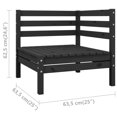 thumbnail image 4 of vidaXL Canapés d'Angle de Jardin 2 Pcs Noir Pin Massif, 4 of 4