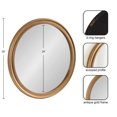 thumbnail image 2 of Kate and Laurel Mansell Miroir Mural Rond Rond, 28, Or Antique, Beau Miroir Traditionnel en Bois de Forme Circulaire Moderne, 2 of 8