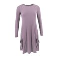 thumbnail image 1 of Ruiboury Robe Pull Vintage Décontractée en Coton à Manches Longues Printemps Chic Sans Effort Violet L, 1 of 6