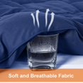 thumbnail image 4 of All Season Queen Comforter Set Soft Quilted Down Alternative Comforter+ Pillow Shams with Corner Tabs Winter Summer Warm Fluffy Machine Washable (Queen ), 4 of 7