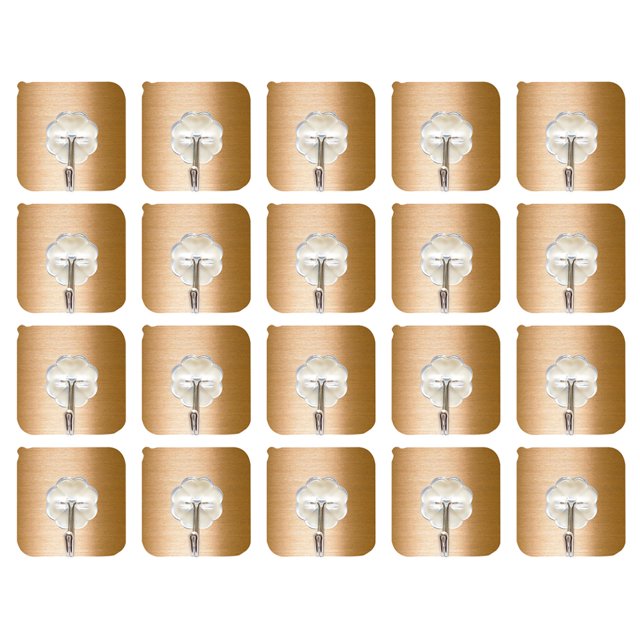 Crochets Adhésifs pour Cuisine - 20 Packs Crochets en Acier Inoxydable Réutilisables Utilitaires