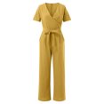 thumbnail image 4 of LSLJS Women's Cotton Linen Loose Sleeveless Jumpsuits Spaghetti Strap Stretchy Solid Jumpsuit with Pockets, 4 of 7