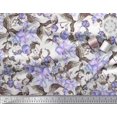 thumbnail image 2 of Soimoi Modal Satin Fabric Leaves & Buds Flower Decor Fabric Printed Yard 42 Inch Wide, 2 of 3