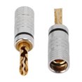 thumbnail image 4 of Audio Banana Plug, Serrated Banana Plug Strong Connection   For Siding For 12 AWG To 18 AWG Speaker Wire Red,Black, 4 of 8