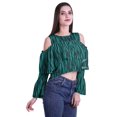 thumbnail image 3 of Moomaya Plus Size Cold Shoulder Top Printed Ladies Tops Blouses Women Party Tops, 3 of 4