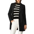 thumbnail image 1 of INSPIRE CHIC Manteau Long Classique pour Femme à Revers Cranté Manches Longues TG Noir, 1 of 8