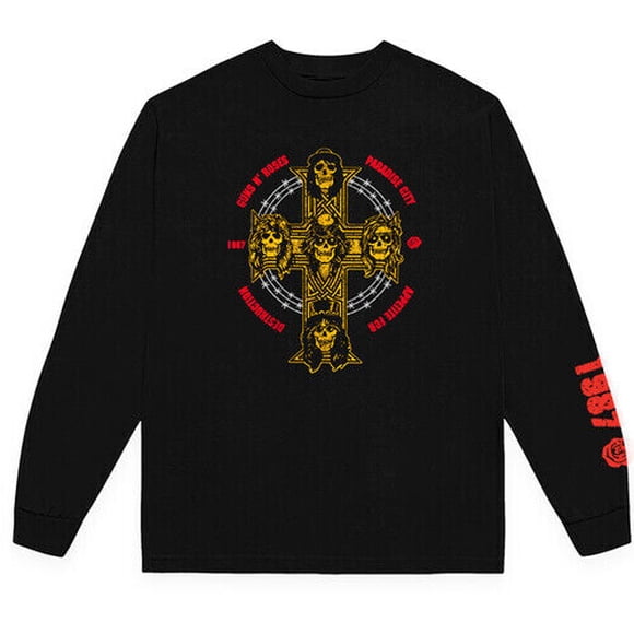 Guns N Roses - Appetite Cross Mens Long Sleeve T Shirt
