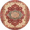 thumbnail image 1 of Ahgly Company Tapis d'Intérieur Ronds Abstraits Persans Rouges, 8 Pieds Rond, 1 of 6