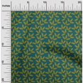 thumbnail image 1 of oneOone Silk Tabby Fabric Leaves Block Print Fabric By The Yard 42 Inch Wide, 1 of 4