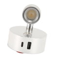 thumbnail image 1 of Lampe de Lecture pour VR, Projecteur DEL à Intensité Réglable 12 V-24 V avec Veilleuse Bleue, Interrupteur Tactile et Port USB, Lampe de Chevet Intérieure Pivotante à DEL pour Bateau, Fourgonnette, Remorque, Autocaravane, 1 of 8