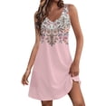 thumbnail image 1 of Pisexur Robe d'Été pour Femme, Plage, Décontractée, Sans Manches, Midi, Imprimé Floral, Débardeur, Ample, Robe Soleil avec Poche, P-2TG, 1 of 6