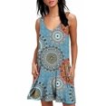 thumbnail image 1 of Robes T-Shirt Décontractées d'Été pour Femmes, Sortie de Plage, Robe Débardeur Plissée Unie, 1 of 3