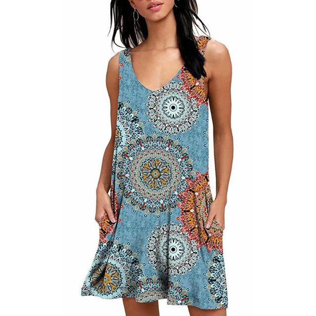 Robes T-Shirt Décontractées d'Été pour Femmes, Sortie de Plage, Robe Débardeur Plissée Unie