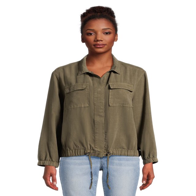 Time and Tru Women‘s Soft Utility Jacket Sizes XS-XXXL