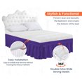 thumbnail image 3 of SGI Bedding 9 Inch Wrap Around Bed Skirt | Microfiber Bed Skirt | Fade Resistant, Wrinkle Free, Anti-static, Decorative, Extra Storage Space, Clutter-Free | Olympic Queen, Purple, 3 of 6