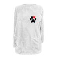 thumbnail image 4 of Hauts Mignons pour Femmes Col Rond et Hiver Ample Imprimé Poche Chaud Manches Longues Blouse Hauts Chemises Femmes en Solde, 4 of 4