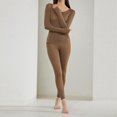 thumbnail image 2 of Women's Crewneck Long Thin Thermal Underwear Top & Bottom Set, 2 of 6