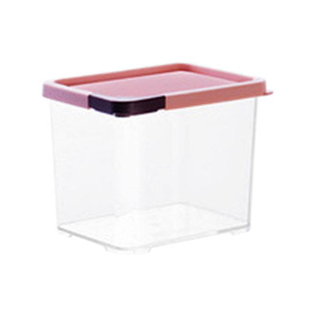 Bigersell Stackable Food Storage Containers with Lids Airtight Cereal Dispenser Dry Food Storage Containers for Cereal, Rice, Flour, Sugar Easy Open Canister Kitchen Pantry Storage Organization Pink