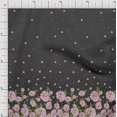 thumbnail image 1 of Soimoi Gray Poly Georgette Fabric Leaves & Rose Panel Print Fabric by Yard 42 Inch Wide, 1 of 1