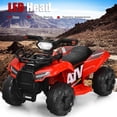 thumbnail image 4 of Costway 6V Kids ATV Quad Electric Ride On Car Toy Toddler w/LED Light&MP3 Red, 4 of 10