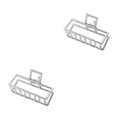 thumbnail image 4 of maskred Fashion Claw Clips Large Simple Style Handy Simple Style Sturdy Exquisite Accessories Barrettes for Women White/Rectangle 2Set, 4 of 6