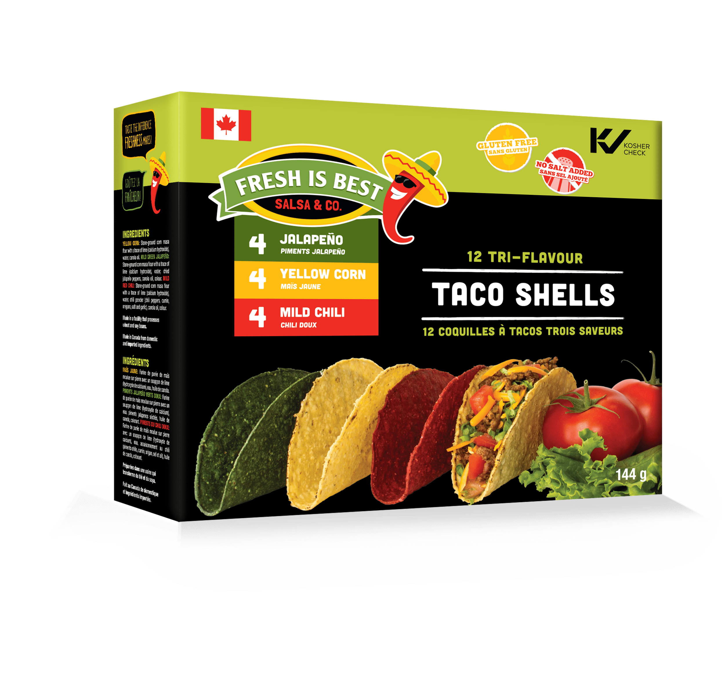 Fresh Is Best Tri-Flavour Taco Shells