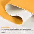 thumbnail image 3 of Unique Bargains Smooth Solid Color Faux Leather Sheets,PU Leather for DIY 20 x 135cm Deep Yellow, 3 of 4