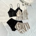thumbnail image 4 of Birdeem 2Pcwomens Solid Suspender Lace Splicing Shorts Pajamas Set, 4 of 4