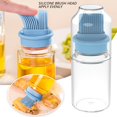 thumbnail image 4 of Bouteille d'Huile en Silicone avec Couvercle et Brosse Intégrés, 4 of 9