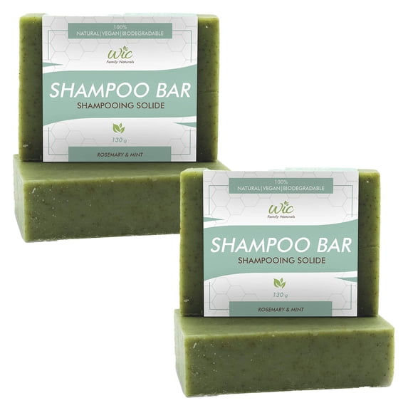 Rosemary & Mint Natural Shampoo Bar - 2 Pack