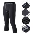thumbnail image 4 of Mens Compression Pants 3/4 Shorts Sports Leggings Basketball Legging Shorts R8C5, 4 of 9