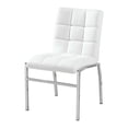 thumbnail image 3 of K-Living Weston Dining Chair for Dining Room, Soft PU Back and Seat with Chrome Legs in White (4 per Box), 3 of 6