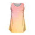 thumbnail image 3 of Dealovy Débardeurs Grande Taille pour Femmes Décontracté Sans Manches Col Rond Boutons Froncés Couleur Unie T-Shirts Amples Fluides, 3 of 4