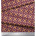 thumbnail image 2 of Soimoi Cotton Duck Fabric Check & Moroccan Ethnic Printed Fabric 1 Yard 56 Inch Wide, 2 of 3