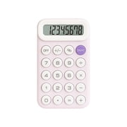 Nilvkv Mini Cute Soft Rubber Soft Button Calculator LCD Screen High Beauty Girl Style Portable Calculator for Students Equipped with Built-in Button Battery